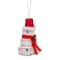 4.5" White and Red USPS Priority Mail Stacked Packages Santa Hat Christmas Ornament